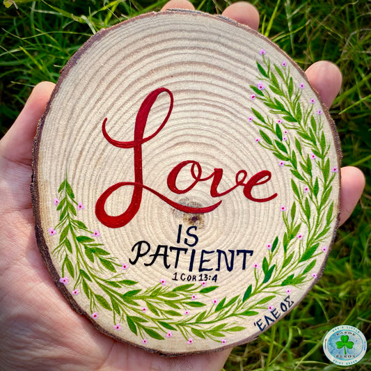 Hand-Painted Love Quotes | 1 Cor 13:4/8