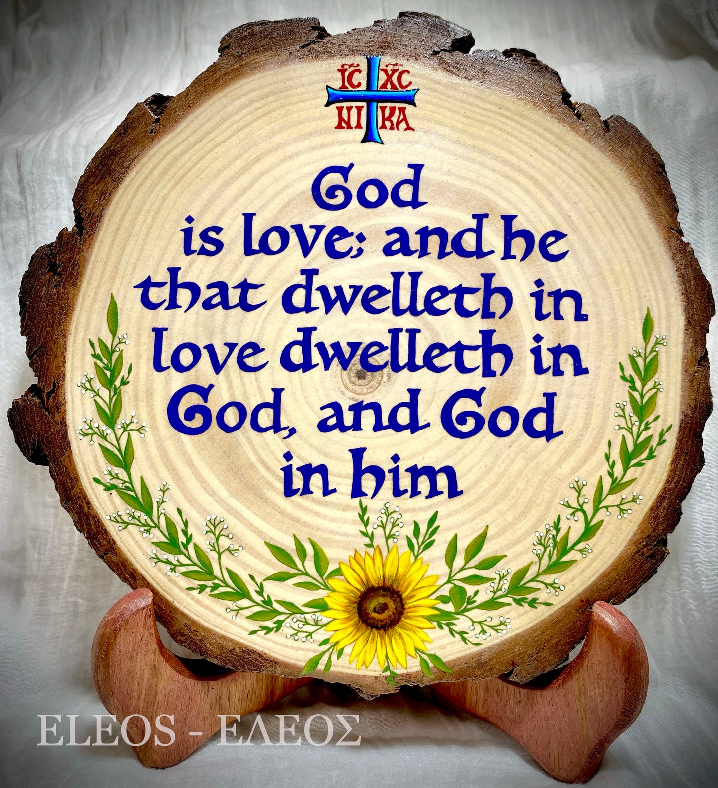 Wood Slice | "God is Love" 1 John 4:16